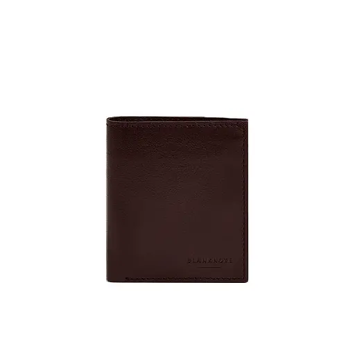 Кожаный портмоне на кнопке Brut бордовый краст - фото 7