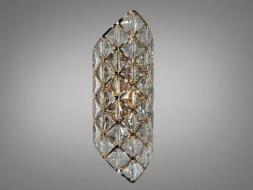 Настенный светильник бра классический золотой хрусталь на две лампы - фото 2