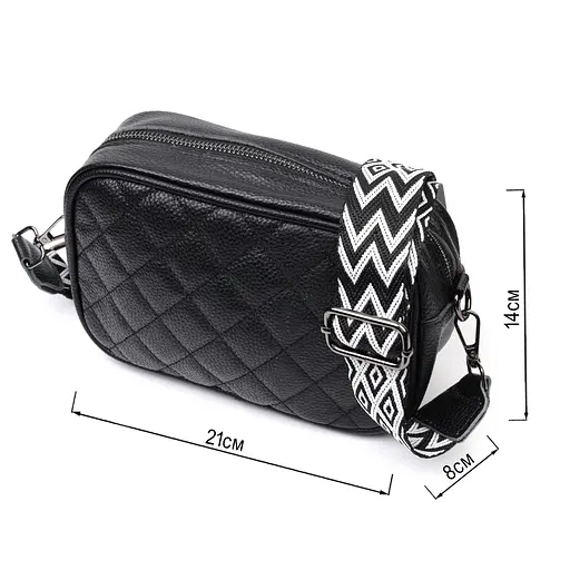 Классическая кожаная сумка Vintage через плечо на одно отделение 21х14х8 см sum0029035 - фото 3