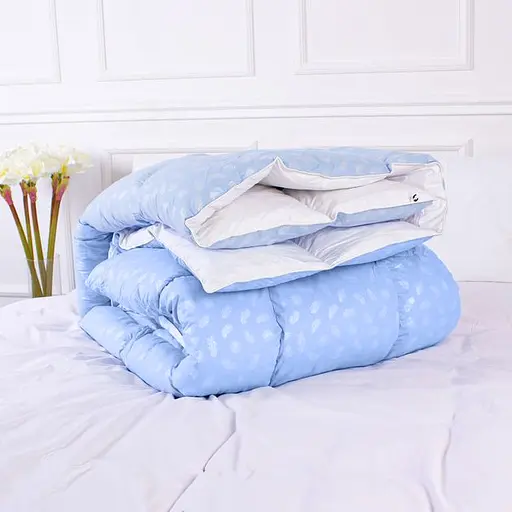 Ковдра пухова MirSon Karmen №1849 Bio-Blue 70% пух євростандарт 220x200 блакитна (2200003014426) - фото 4