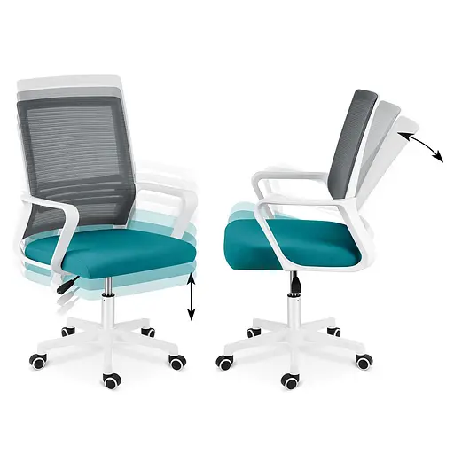 Офісне крісло Sofotel Corta Grey/Turquoise (241401) - фото 8