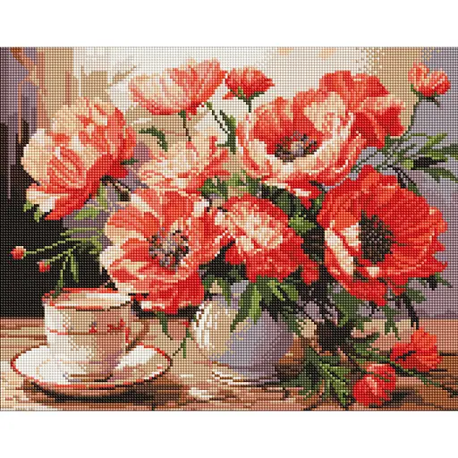 Алмазная мозаика Букет с маками AMO7988, 40х50 см