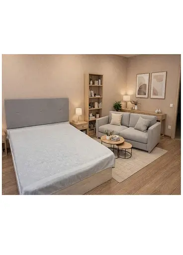 Покривало - простирадло Cotton блакитне євро 200х220 см махрове TC303376115 - фото 1