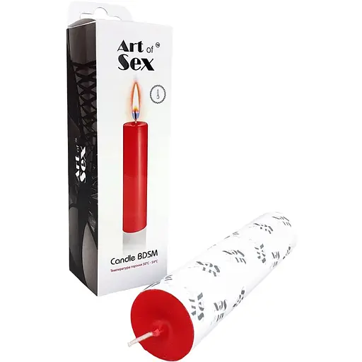 Красная восковая свеча Art of Sex Size M 15 см