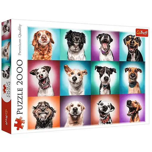 Пазл Trefl Смішні портрети собак колаж 2000 ел. (27119) - фото 1