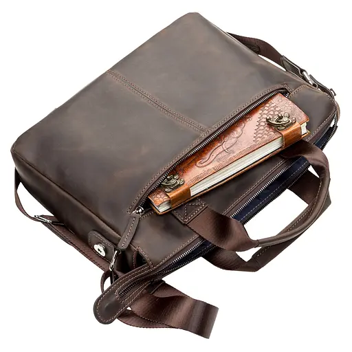 Чоловіча шкіряна сумка SHVIGEL 34х25х6 см sum0012487 - фото 5