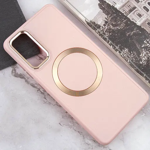 TPU чохол Bonbon Metal Style with MagSafe для Samsung Galaxy S23 Рожевий / Light Pink - фото 4