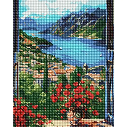 Алмазная мозаика Пристань в горах AMO8095, 40х50 см