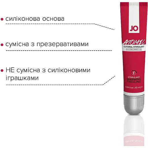 Збудливий гель для клітора System JO ATOMIC Warming (10 мл) - фото 4