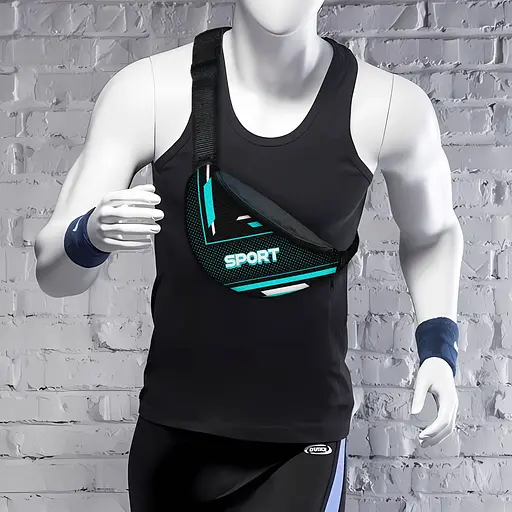 Сумка-бананка мужская/женская Sport 32×16 см с расширителем поясная сумка или сумка через плечо (02876) - фото 2