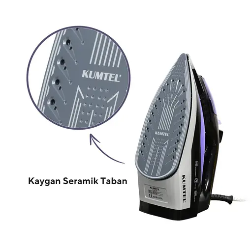Утюг KUMTEL HMU-02 Purple (2,5 кВт, керамика) - фото 4