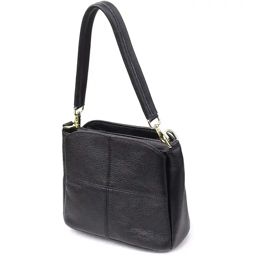 Классическая кожаная сумка для женщин Vintage с тремя отделениями 22.5х16.5х11.5 см sum0027625 - фото 1