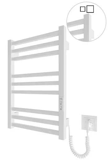 Електрична рушникосушарка HF London 570x430 white matte 6.1.0100.06.WM, Білий матовий, універсальне (коннектор), Електронний - фото 1