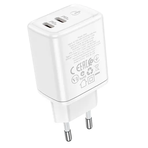 Зарядное устройство для Borofone BN9 2 Type-C PD 35W белый - фото 4
