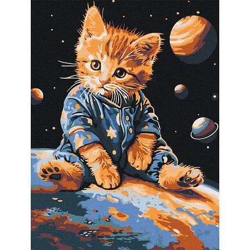 Картина за номерами "Зоряний котик" Ideyka KHO6646 30х40 см