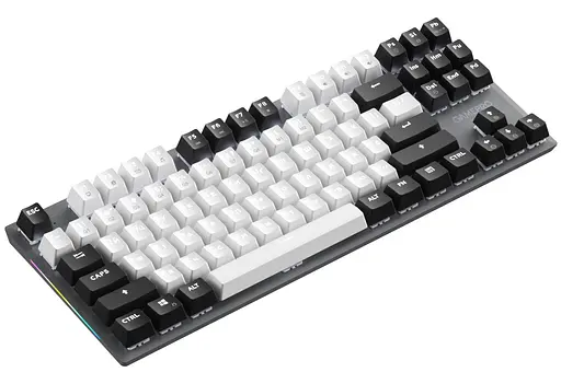 Клавіатура ігрова механічна GamePro MK-124-G USB Hot-Swap Outemu Red Switch Black-White - фото 3