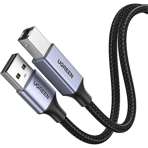 Кабель Ugreen US369 USB-A to USB-B 2m чорний [127978]