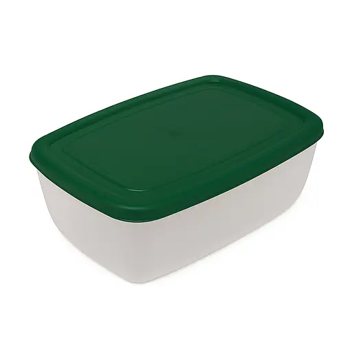 Контейнер судок лоток пищевой с цветной крышкой 1 л 17×13×7.5 см, Господар Зеленый 87886 - фото 1