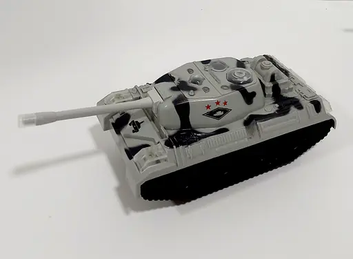 Танк 505-12E 24см, звук, свет,е здит, на батарейке Серый - фото 1