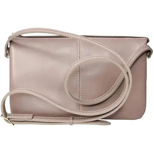 Женский клатч Grande Pelle с ремешком через плече фрез 26х17х6 см acs0032214 - фото 1