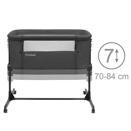 Приставная кроватка Kidwell Snuzzy Dark Grey - фото 6