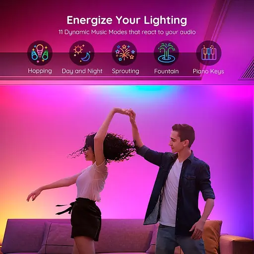 Светодиодная лента Govee H618C Basic Wi-Fi + Bluetooth LED Strip Lights RGBIC 10м (H618C3D1) [136707] - фото 5