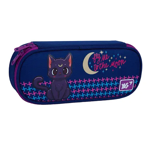 Школьный пенал мягкий Yes PH-30 Cat with the Moon - фото 1