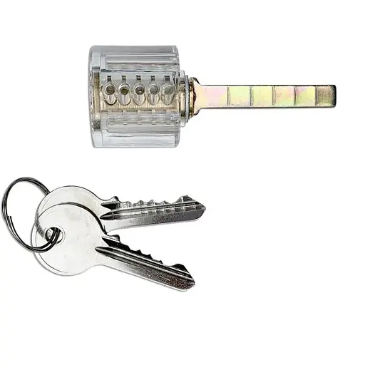 Циліндровий замок прозорий тумблер із прозорим ободом