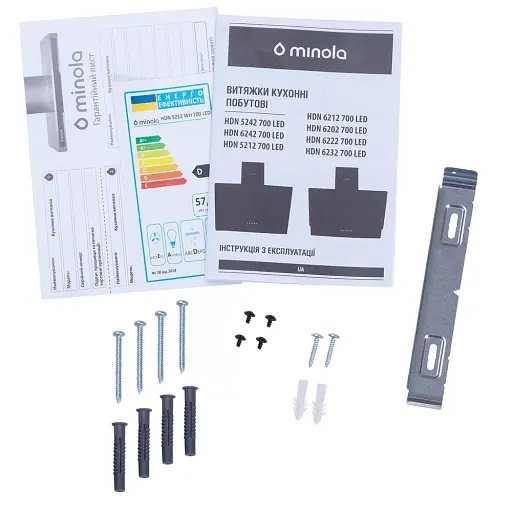 Витяжка декоративна похила Minola HDN 5212 WH 700 LED - фото 12