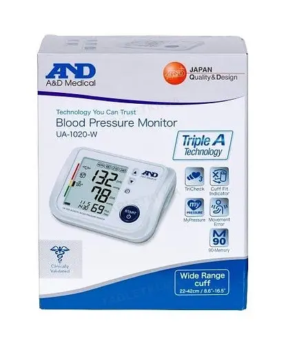 Тонометр AND UA-1020w Afib з адаптером автоматичний на плече