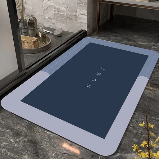 Диатомитовый коврик Aquarius Home для ванной Суперпоглощающий 50х80 см Графит