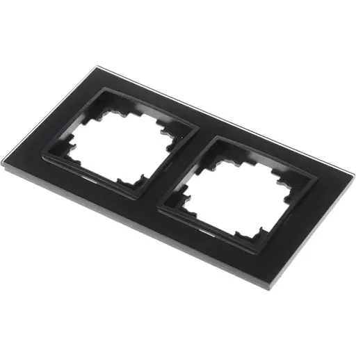Рамка Brille двойная черная (стекло) NB-2F bk - фото 2