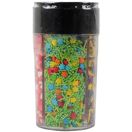 Посыпка кондитерская Добрик Ассорти в 4-секционной банке 155 г - фото 4