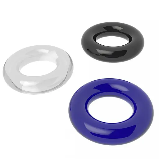 Набор эрекционных колец Lovetoy Power Plus Cock Ring Series Triple Donut 3 шт. мульти - фото 4