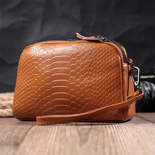 Сумка для женщин Vintage на два отделения из натуральной кожи 19х12х7 см sum0027014 - фото 9