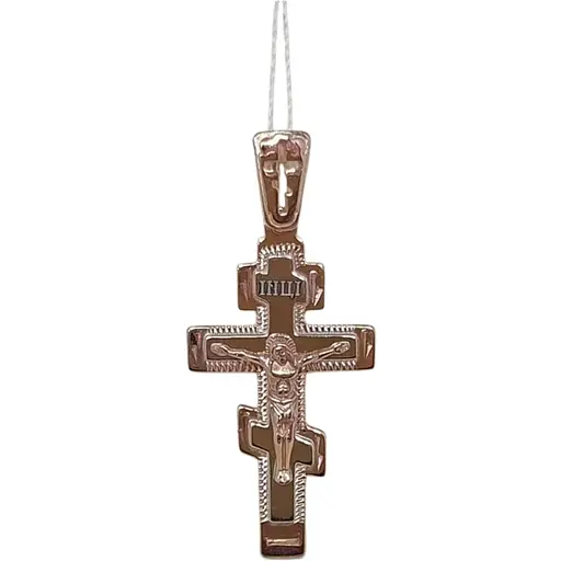 Золотий хрестик Харківська ювелірна фабрика. Розп'яття Христа. 197-МА