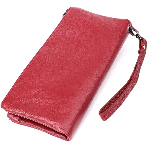 Шкіряний гаманець на три відділення для жінок ST Leather 20.5х10.5х3 см acs0029659 - фото 2