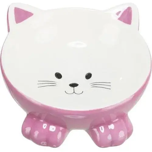 Миска Trixie Котик для кошек эргономичная керамическая 14 см 150 мл