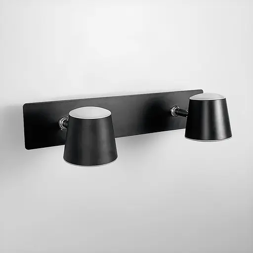 Черное LED бра с двумя регулирующими точками света 32х14 см Line F Арт. 8358/2 BK - фото 8