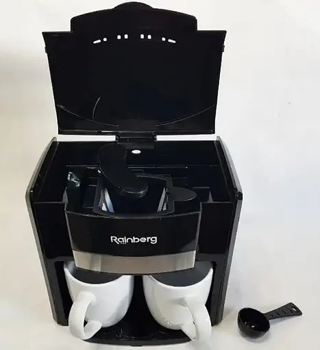 Капельная кофеварка Rainberg RB-613 на 2 чашки Черная 500 Вт - фото 6