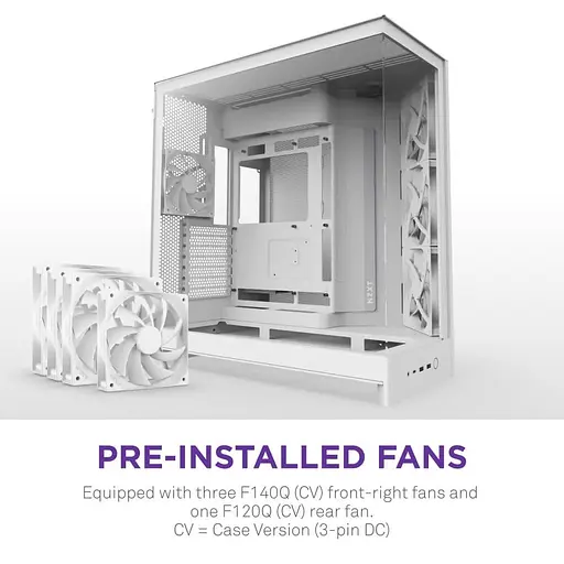 Корпус NZXT H9 Flow из закаленного стекла без блока питания, белый (CM-H92FW-01) - фото 8