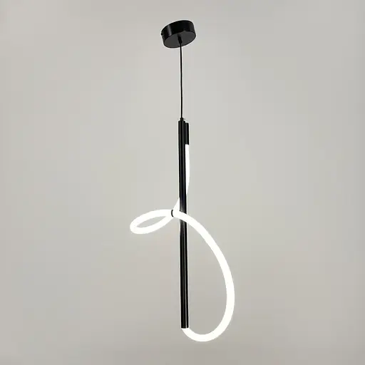 Чорний підвіс із неоном 60 см 25 Вт | Арт. CU 22N/600 BK | Line F - фото 1