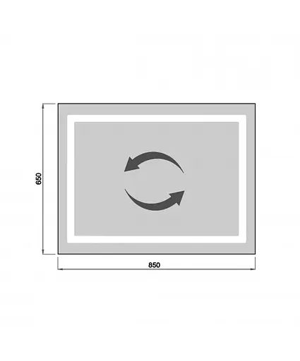 Дзеркало Мойдодир Olmo 65х85 і 85х65 з LED-підсвіткою - фото 6