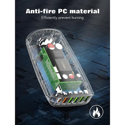 Зарядное устройство адаптер 6 портов Ldnio A6573C 5 USB + 1 Type-C 65 ВТ - фото 6