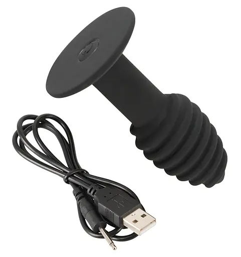 Анальна пробка з вібрацією Orion Black Velvets Twist plug 10.7 см (чорний) - фото 4
