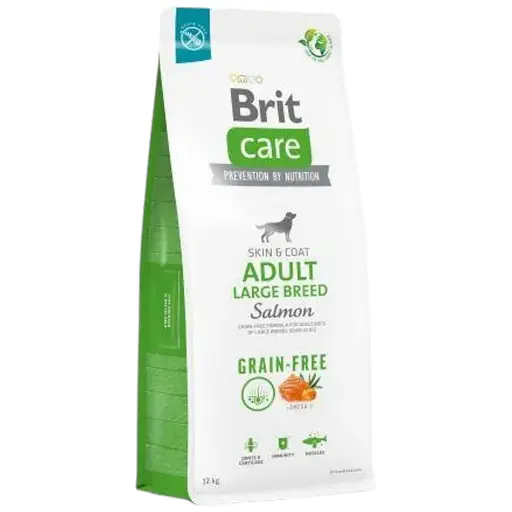 Сухой корм Brit Care Dog Grain-free Adult Large Breed для собак крупных пород, беззерновой с лососем, 12 кг - фото 1
