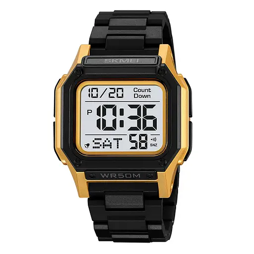 Наручний годинник чоловічий 2264BKGDWT Black-Gold-White Skmei acs0030089