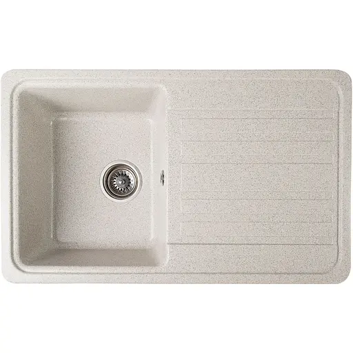 Гранитная кухонная мойка Romzha Regula 76 Gri (802) с крылом - фото 1