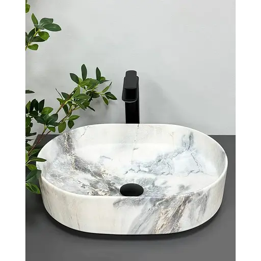 Умивальник VBI Verona 50 granit matt накладний VBI-011304, Мармур - фото 1