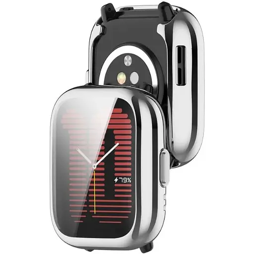 Чехол-накладка DK Silicone Face Case для Xiaomi Amazfit Active (A2211) (silver) - фото 2